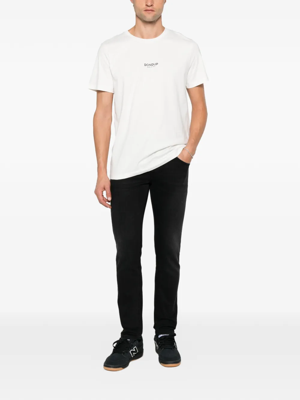 DONDUP T-shirt met logoprint Wit