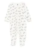 Petit Bateau zebra-print romper - Neutrals
