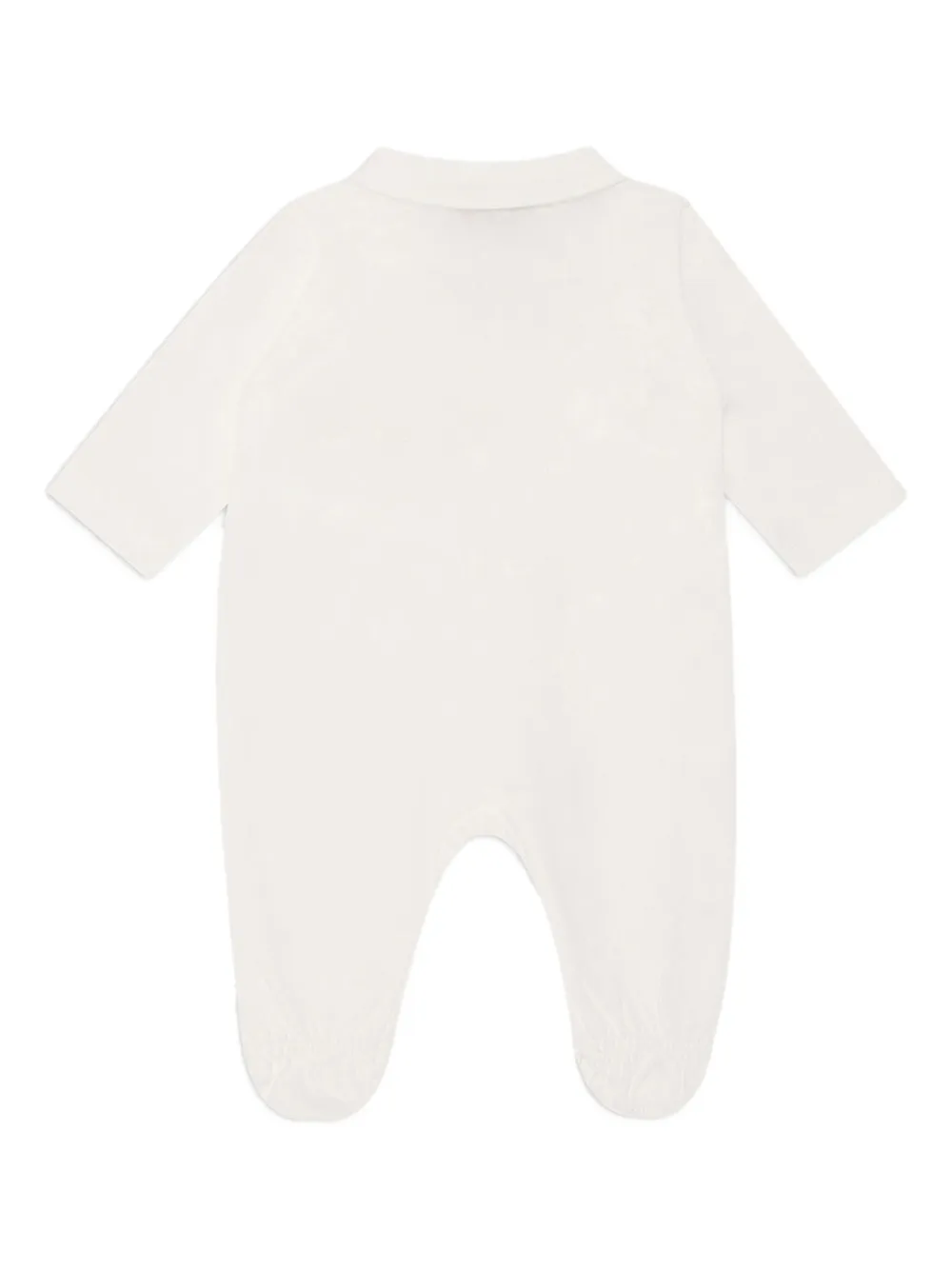 Emporio Armani Kids Jumpsuit met Peter Pan-kraag en logoplakkaat Beige