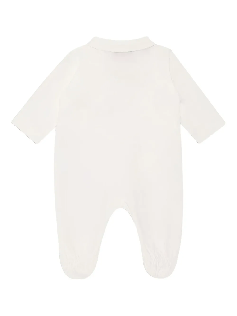 Emporio Armani Kids Jumpsuit met Peter Pan-kraag en logoplakkaat - Beige