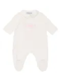 Emporio Armani Kids logo-plaque peter pan collar jumpsuit - Neutrals