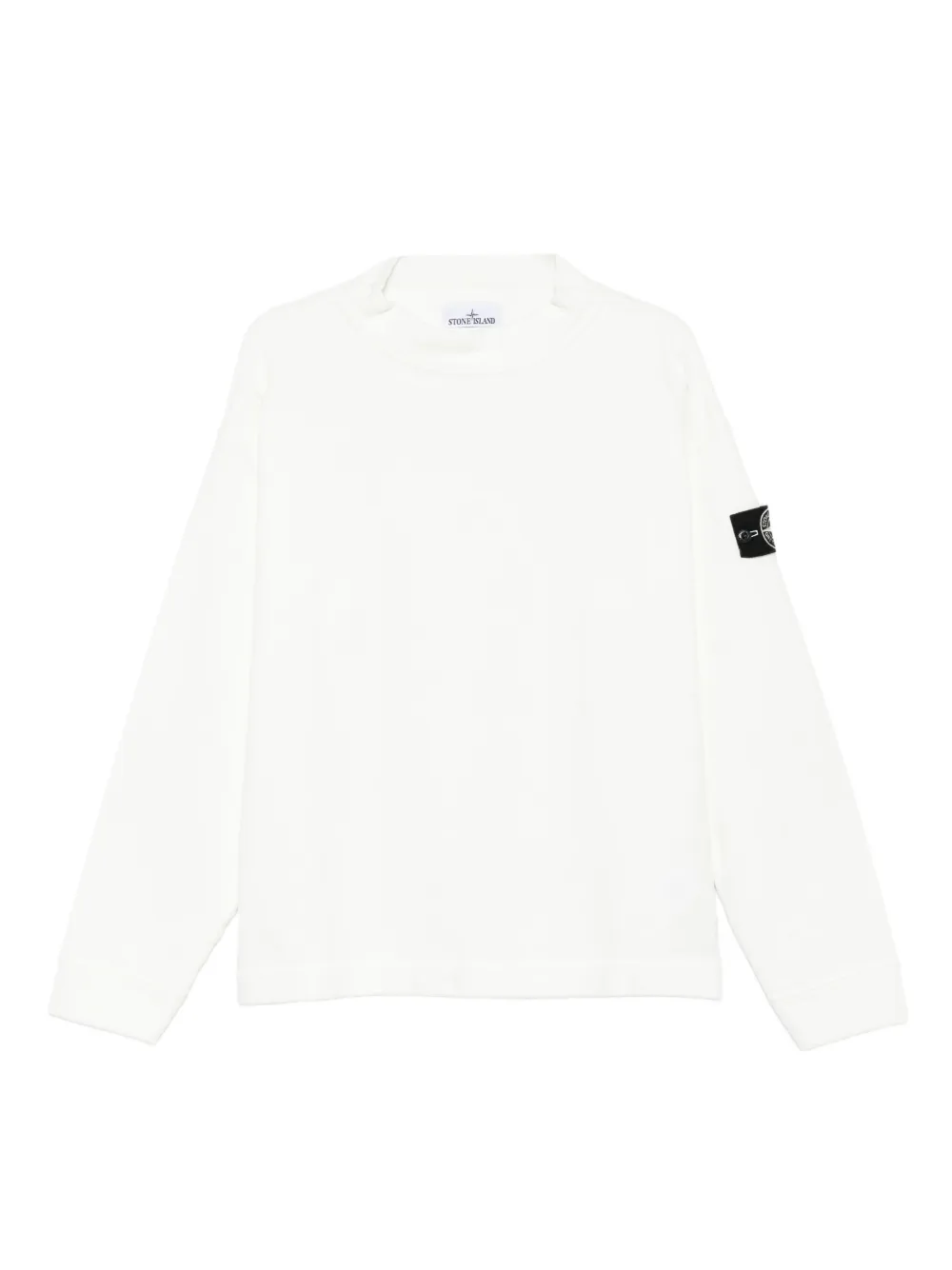 Stone Island Katoenen trui met Compass-logopatch Wit
