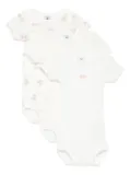Petit Bateau bear-print bodysuits (pack of three) - White