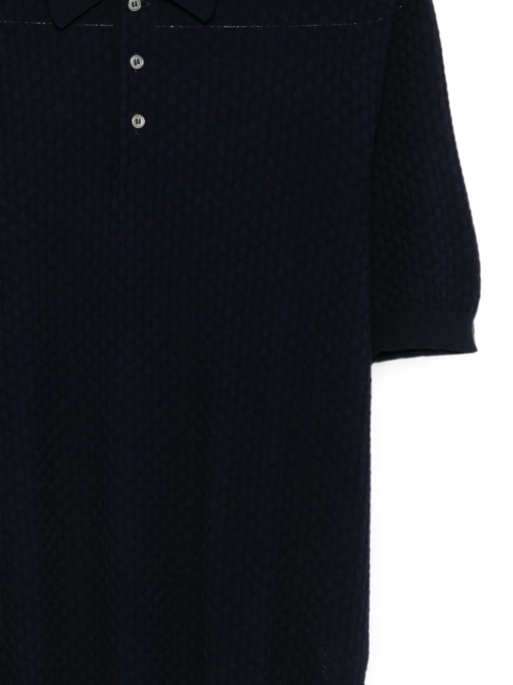 Tagliatore Pratt gebreid poloshirt met textuur Blauw