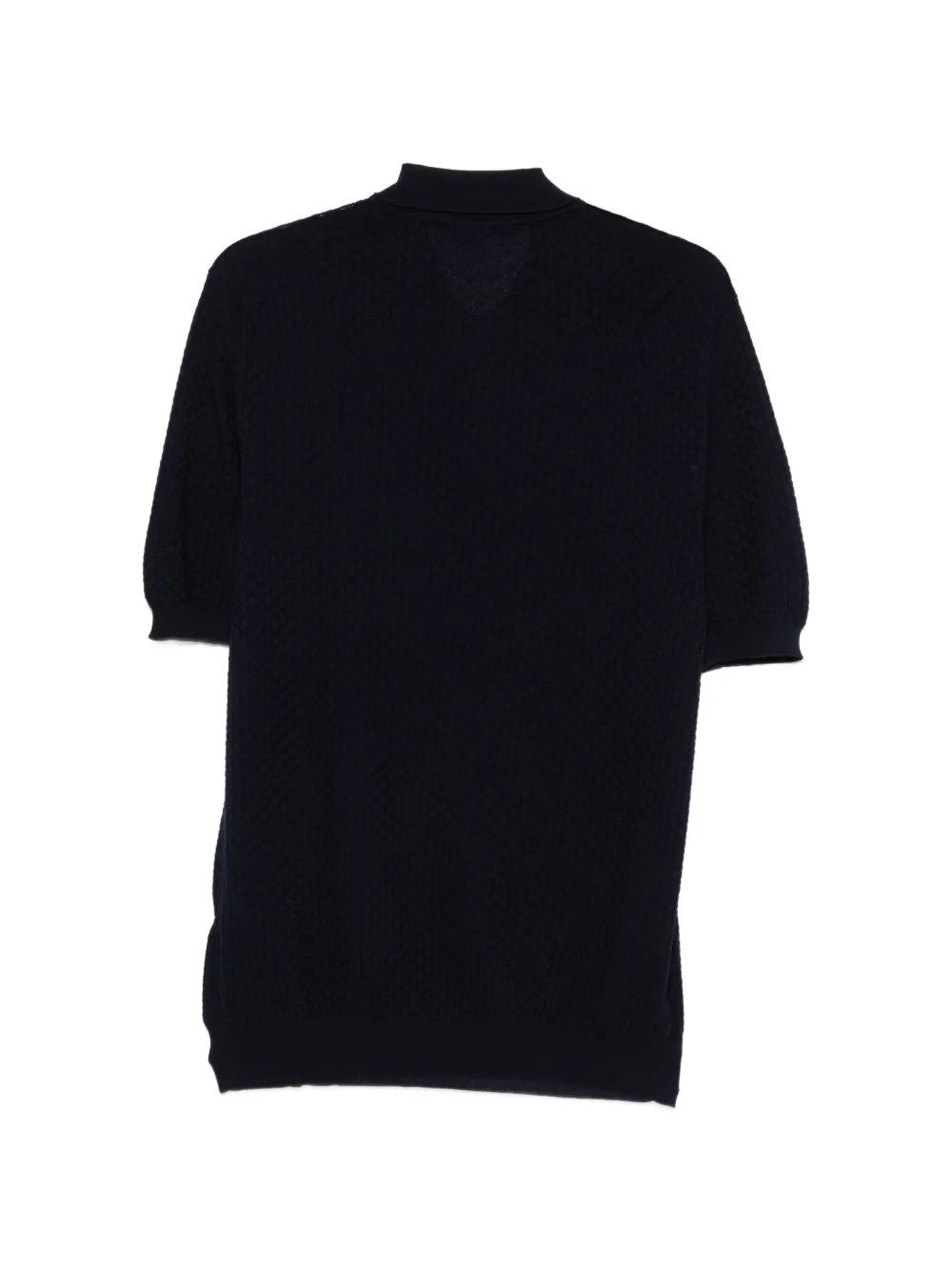 Tagliatore Pratt gebreid poloshirt met textuur Blauw