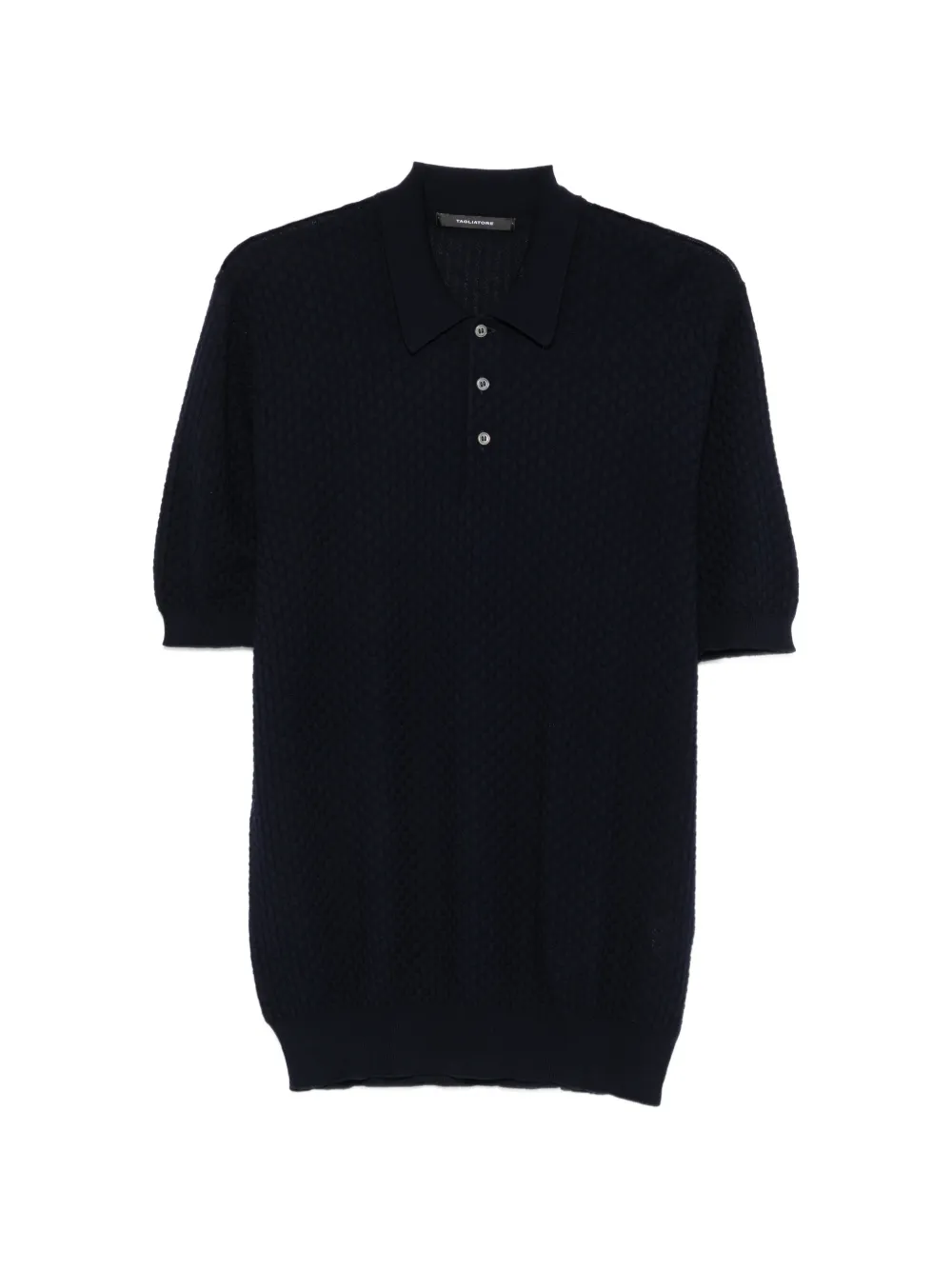 Tagliatore Strukturiertes Pratt Poloshirt - Blau