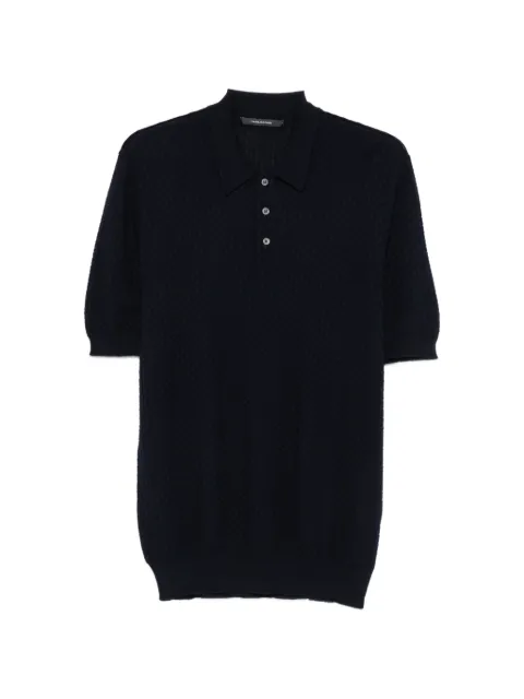 Tagliatore Pratt textured-knit polo shirt