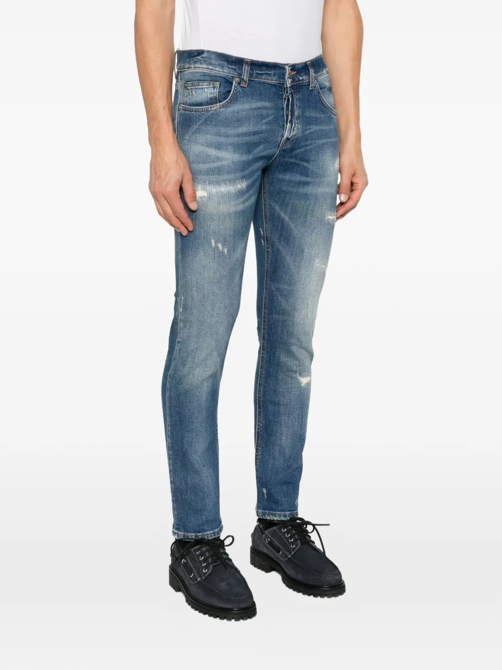 DONDUP Gerafelde jeans Blauw