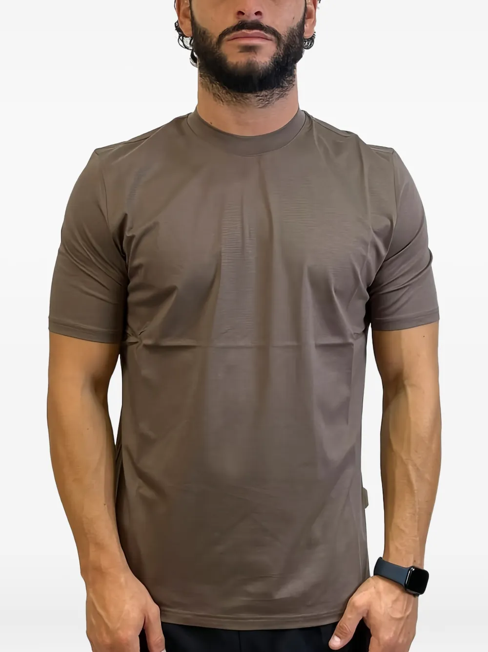 YES LONDON T-Shirt mit Rundhalsausschnitt | Braun | Image 1