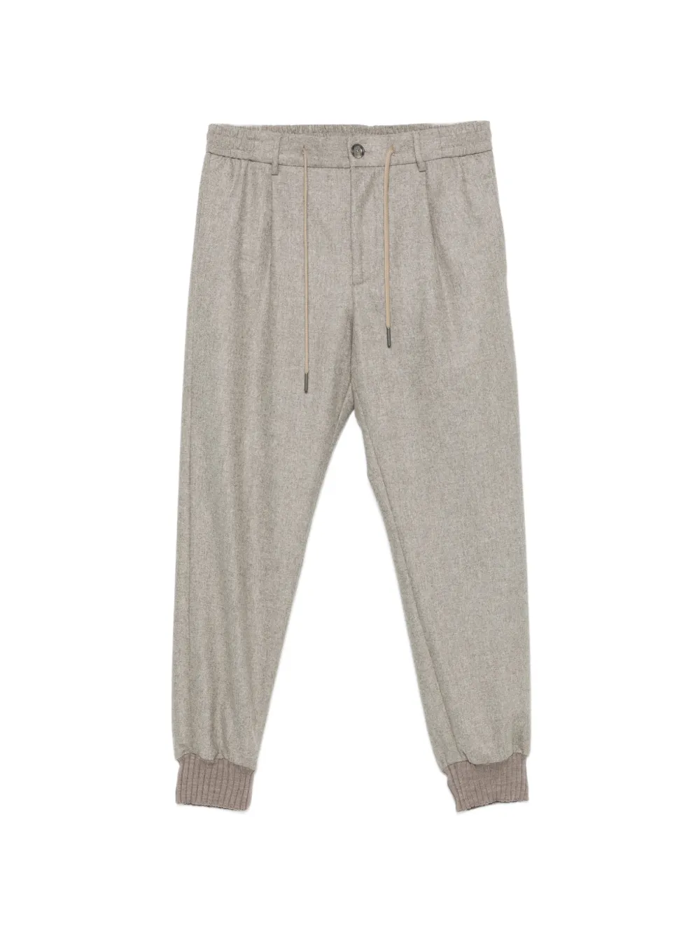 Tagliatore drawstring-waist ribbed-cuff track pants - Marrone