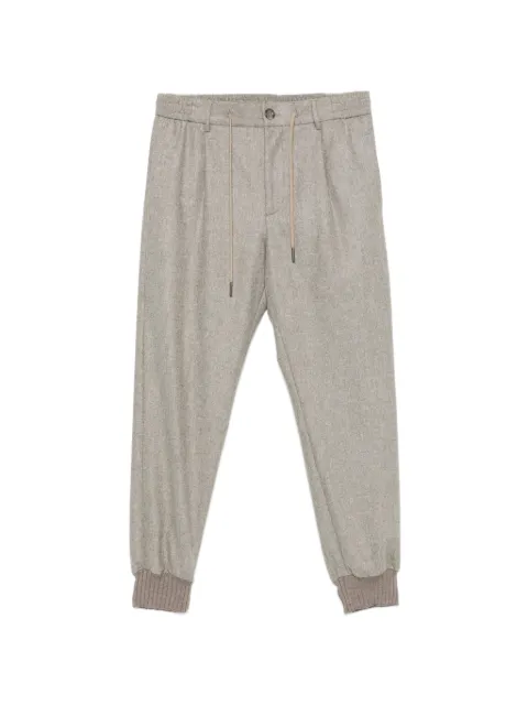 Tagliatore drawstring-waist ribbed-cuff track pants