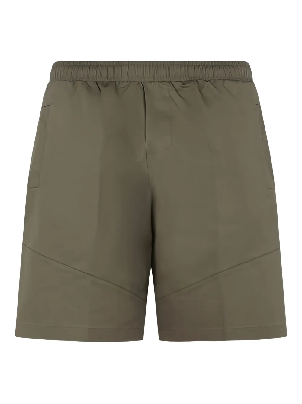 YES LONDON Shorts met elastische taille en vlakken Groen