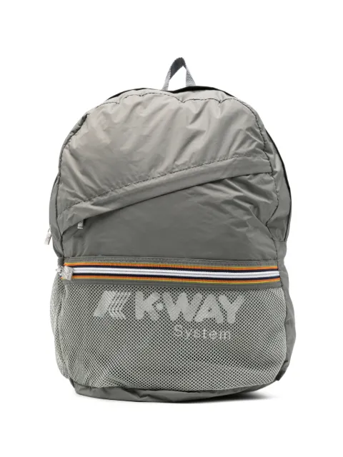 K-Way mesh-panel logo-print backpack