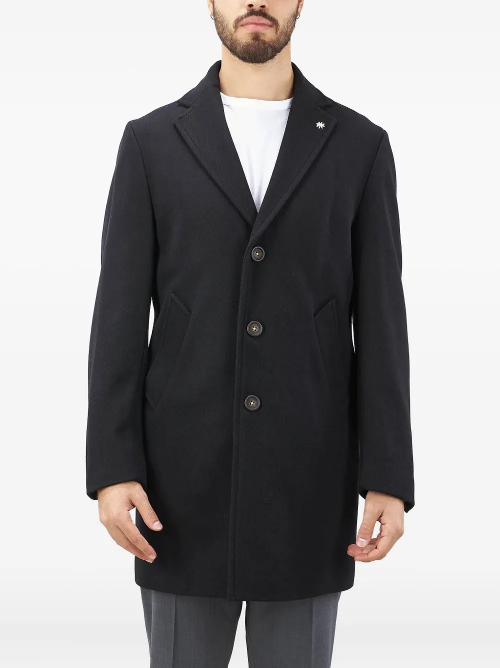 Manuel Ritz single-breasted coat | Black | Image 1