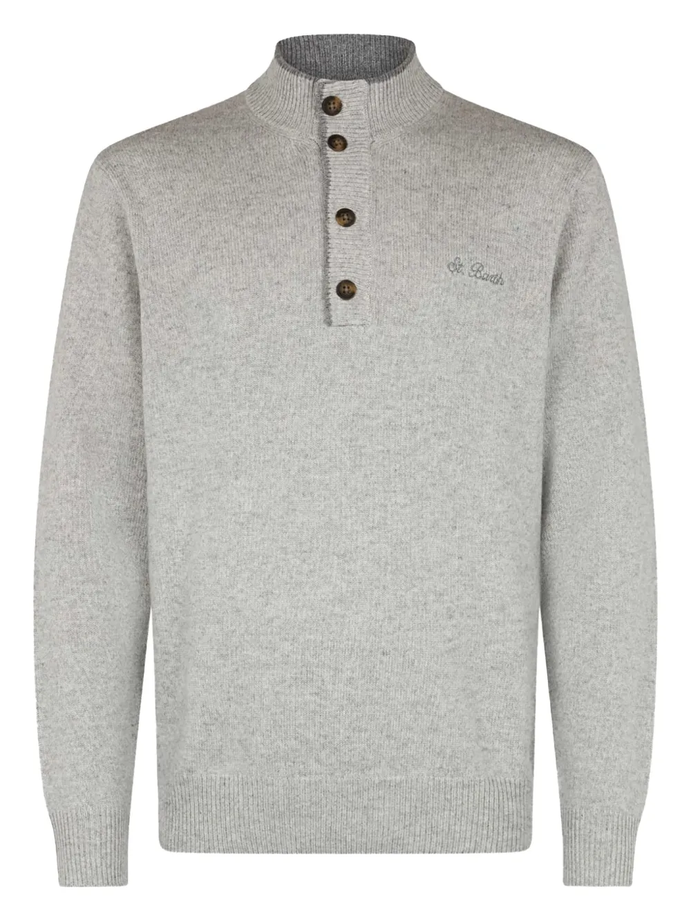 MC2 Saint Barth mock-neck button sweater - グレー MC2 Saint Barth mock-neck button sweater - グレー