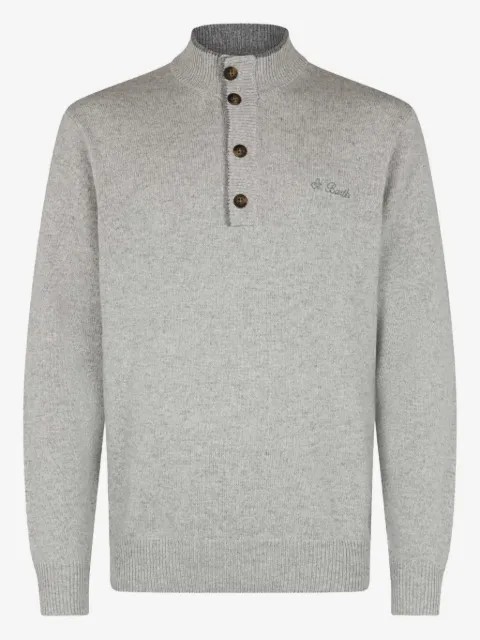 MC2 Saint Barth suéter con cuello falso y botones