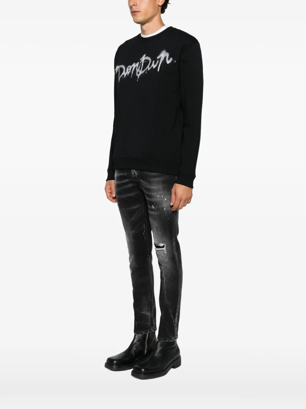 DONDUP logo-print sweatshirt Zwart