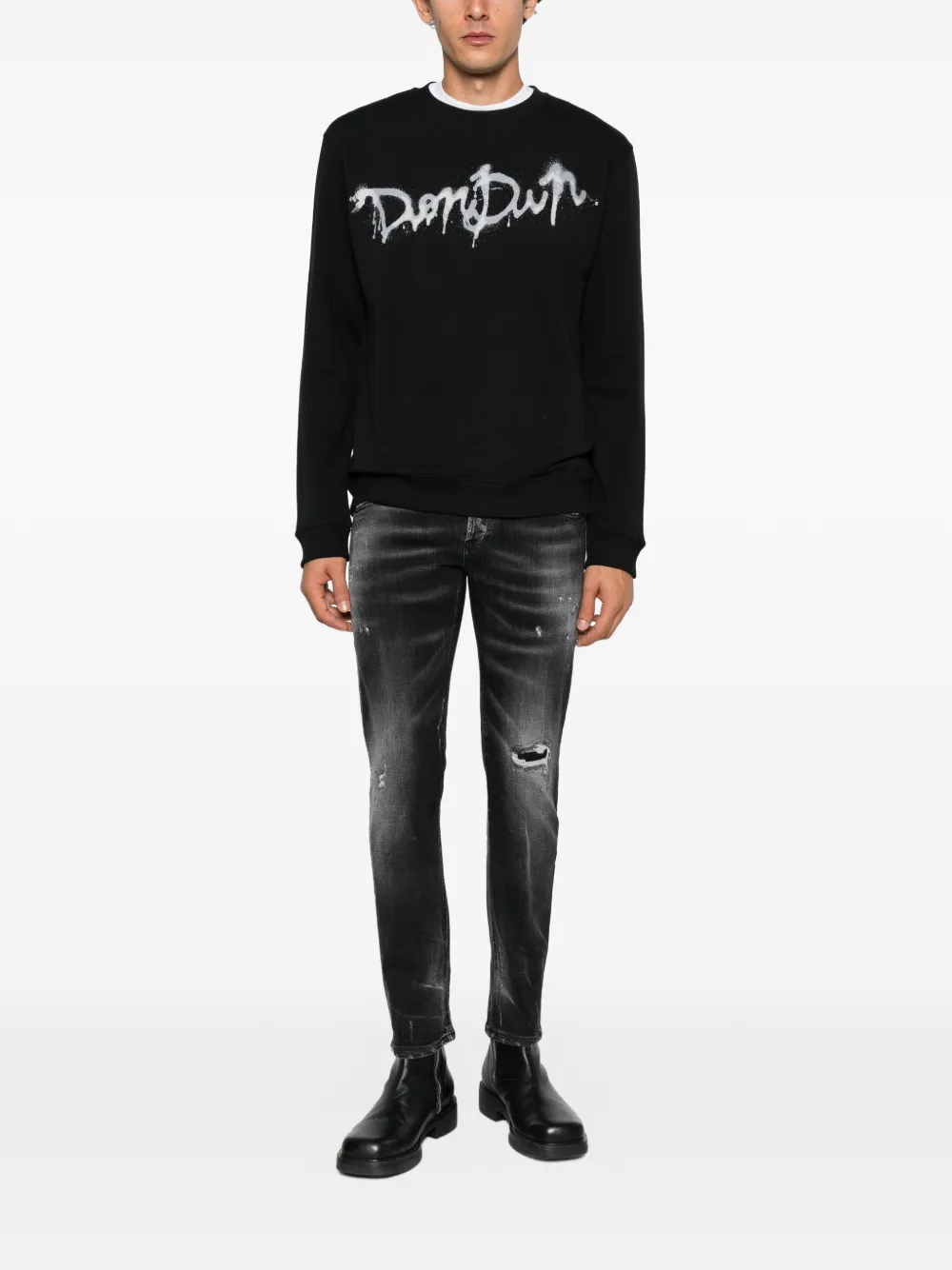 DONDUP logo-print sweatshirt Zwart