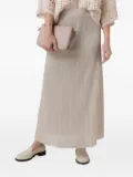D.Exterior pleated linen maxi skirt - LINO