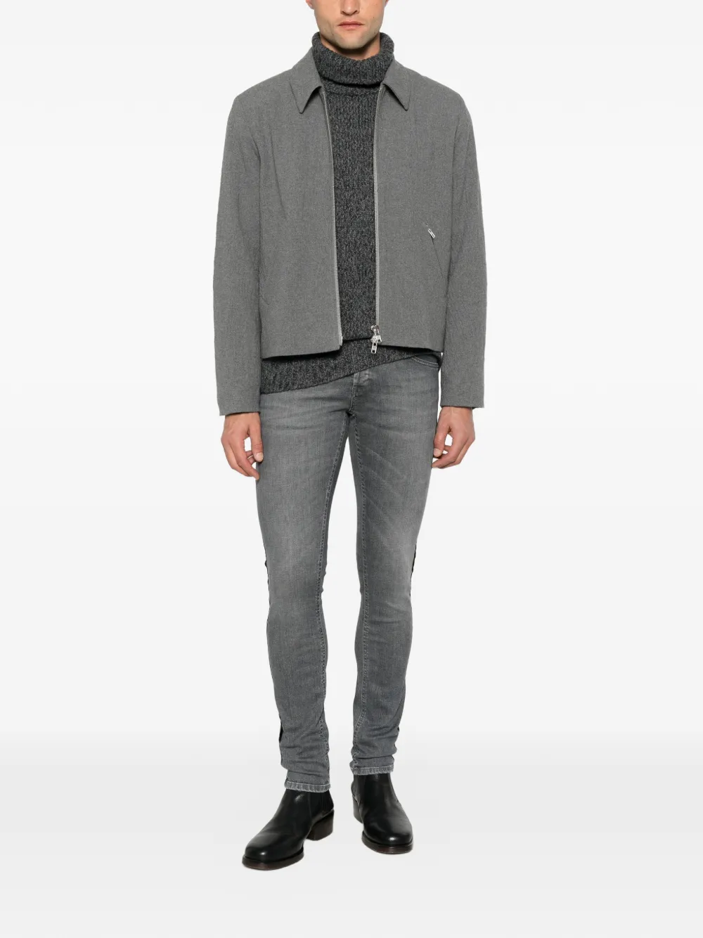 DONDUP Jeans met fluwelen streep Grijs