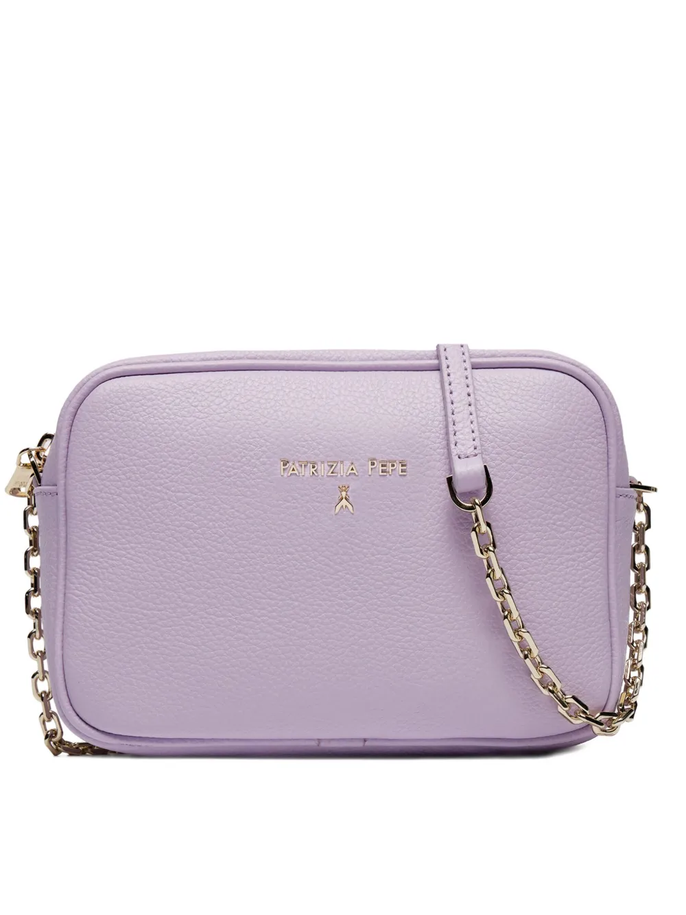 Patrizia Pepe Leren mini-tas met kettingband Paars