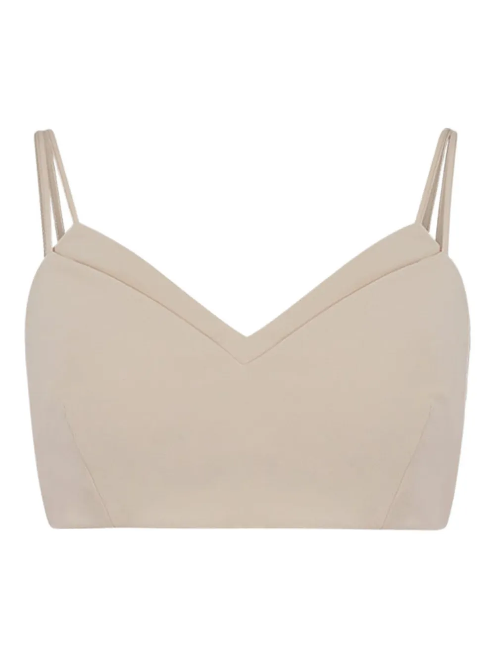 SIMONA CORSELLINI V-neckline spaghetti-strap top | Neutrals | Image 1