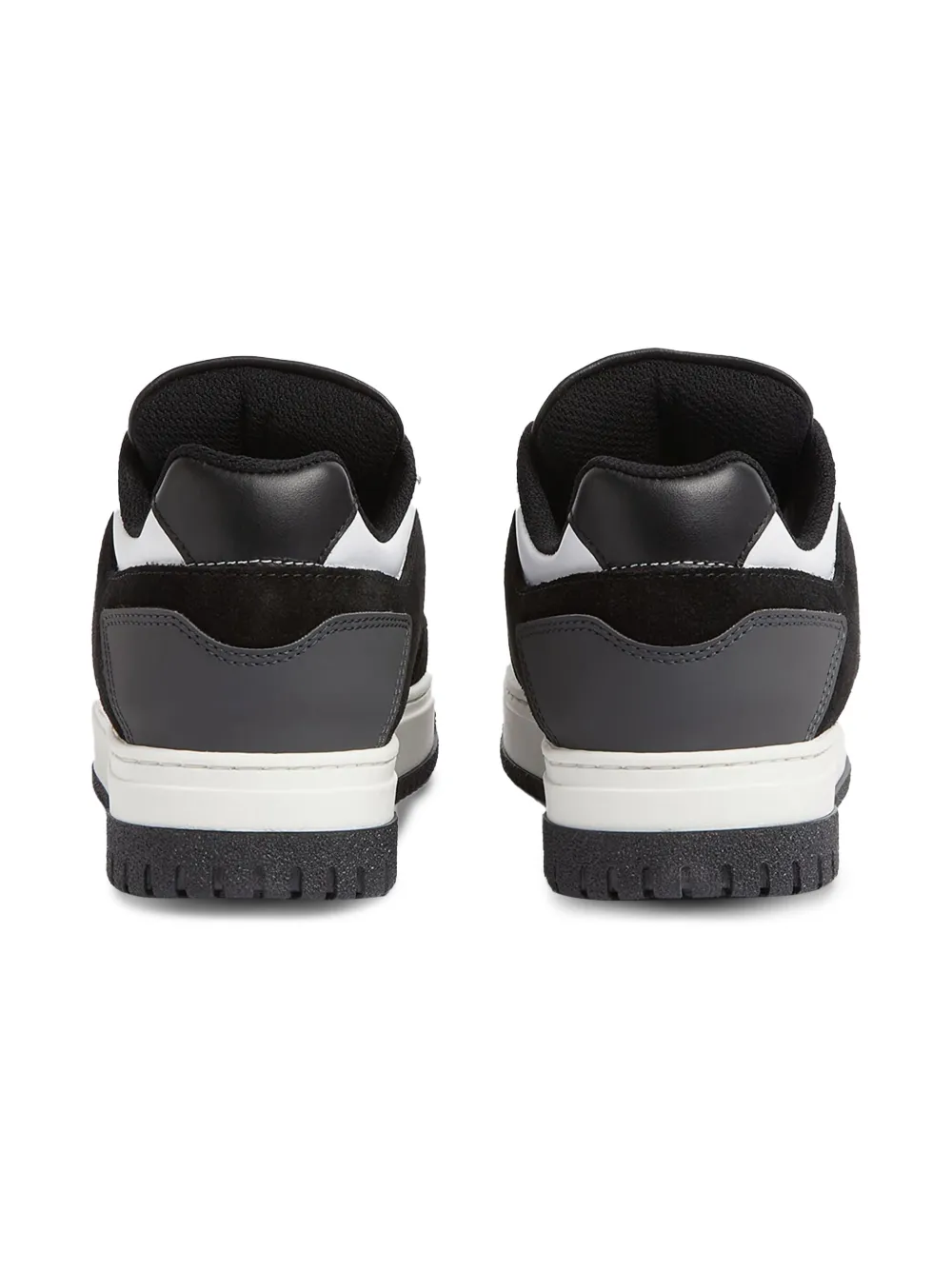 DSQUARED2 KIDS suede leather panel sneakers Black
