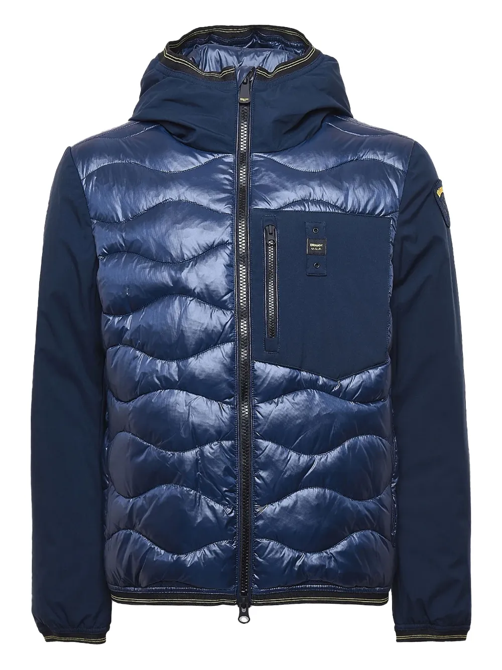 Blauer quilted hooded jacket Blauw