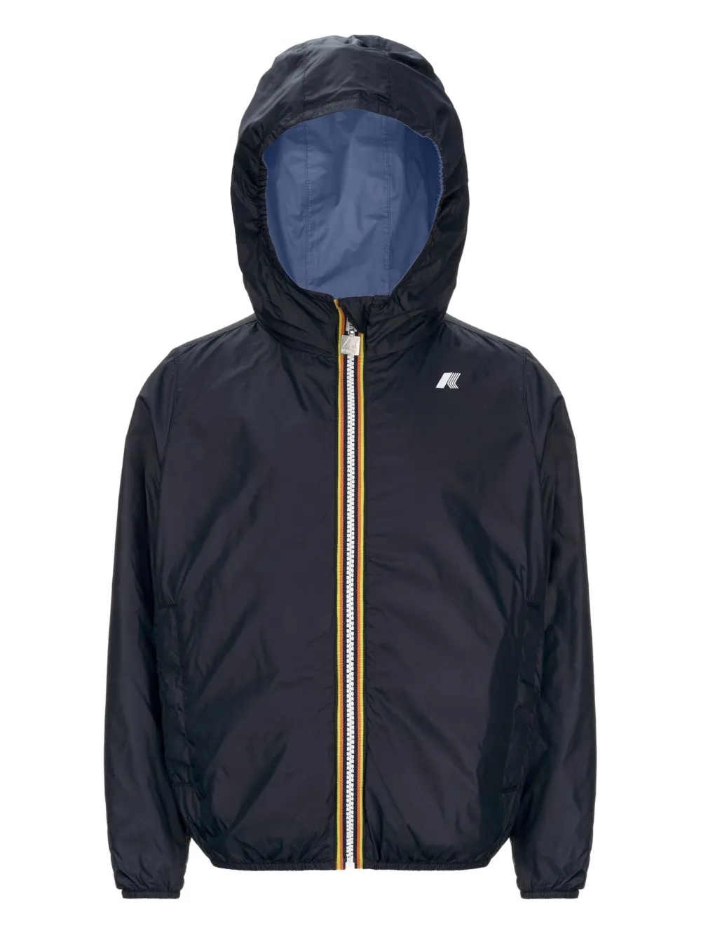 K-Way Le Vrai 4.0 omkeerbaar jack met capuchon en rits Blauw