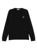 Stone Island Compass-patch long-sleeve T-shirt - Black