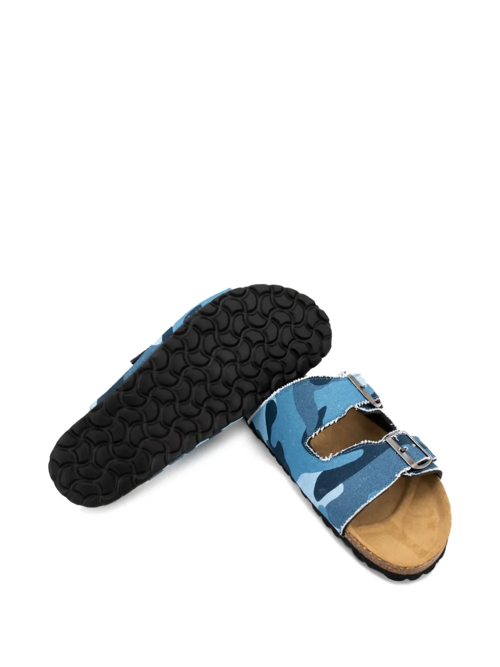 MC2 Saint Barth Sandalen met camouflageprint en gesp Blauw