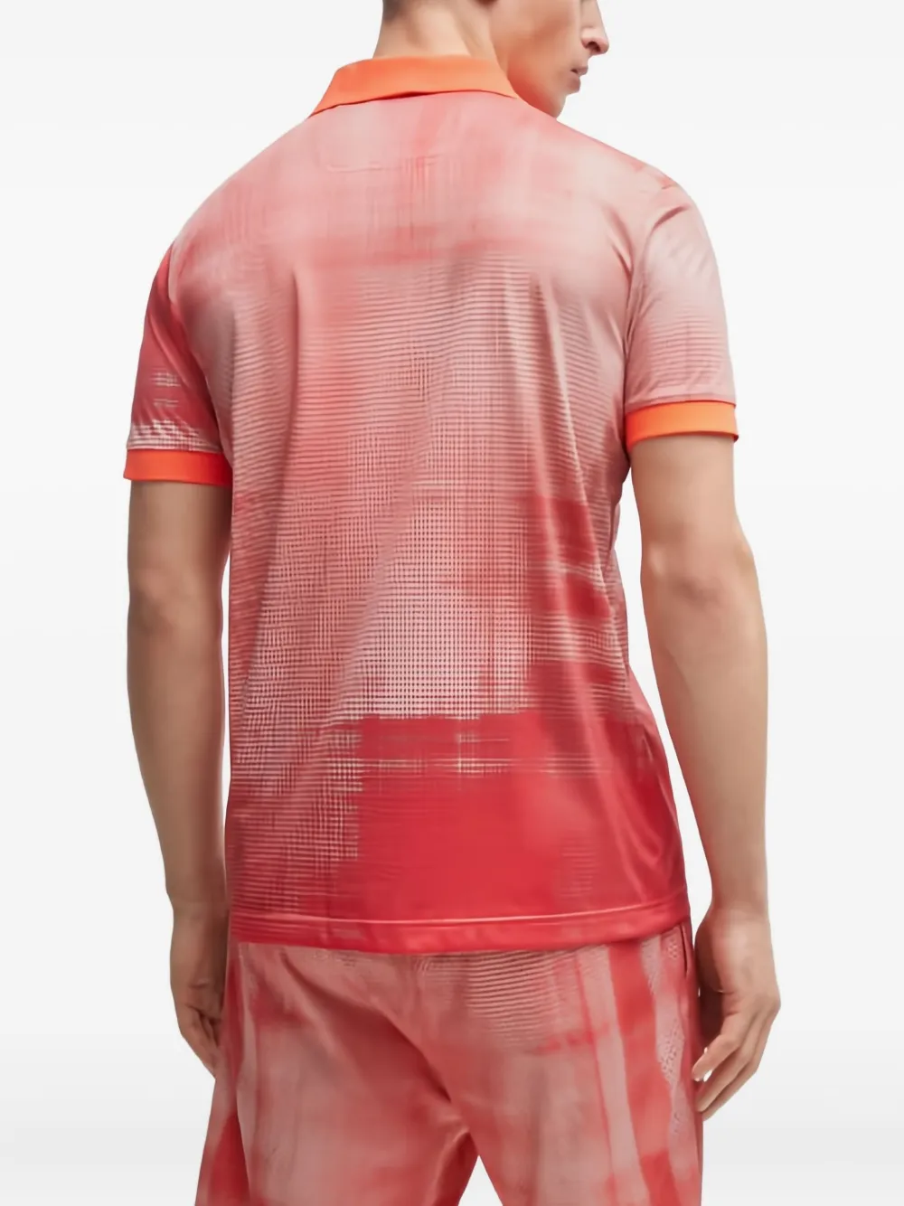 BOSS Poloshirt met logodetail Rood