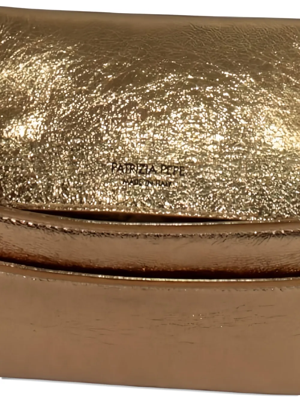 Patrizia Pepe Clutch met metallic-effect Bruin