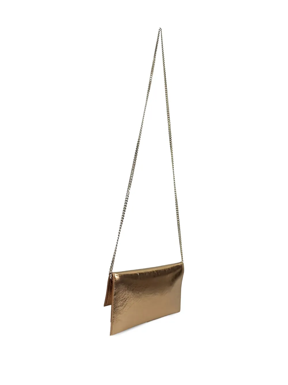 Patrizia Pepe Clutch met metallic-effect Bruin