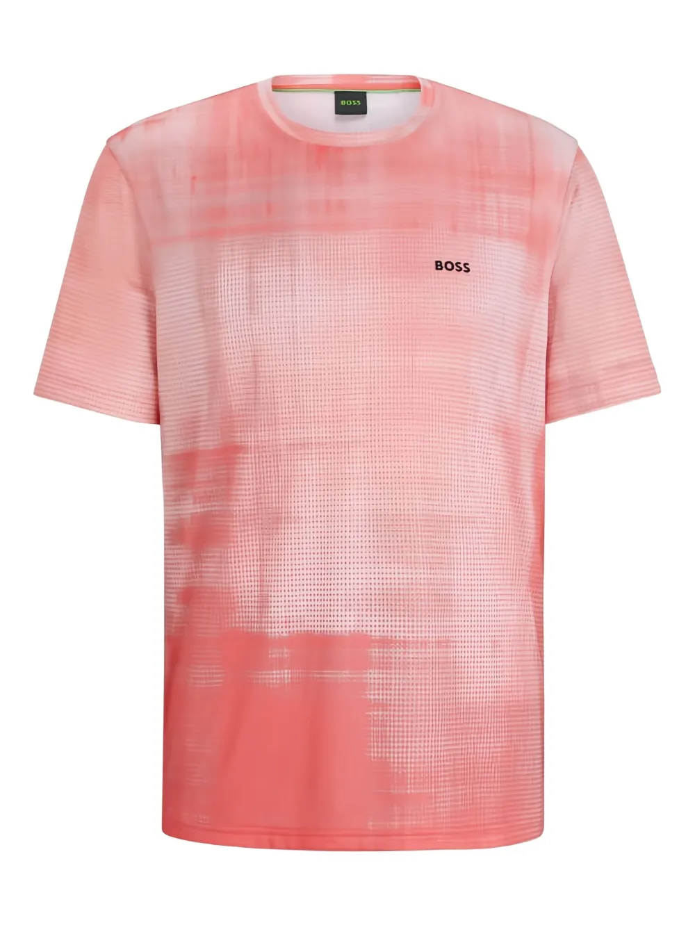 BOSS ombre-effect crew-neck T-shirt Rood