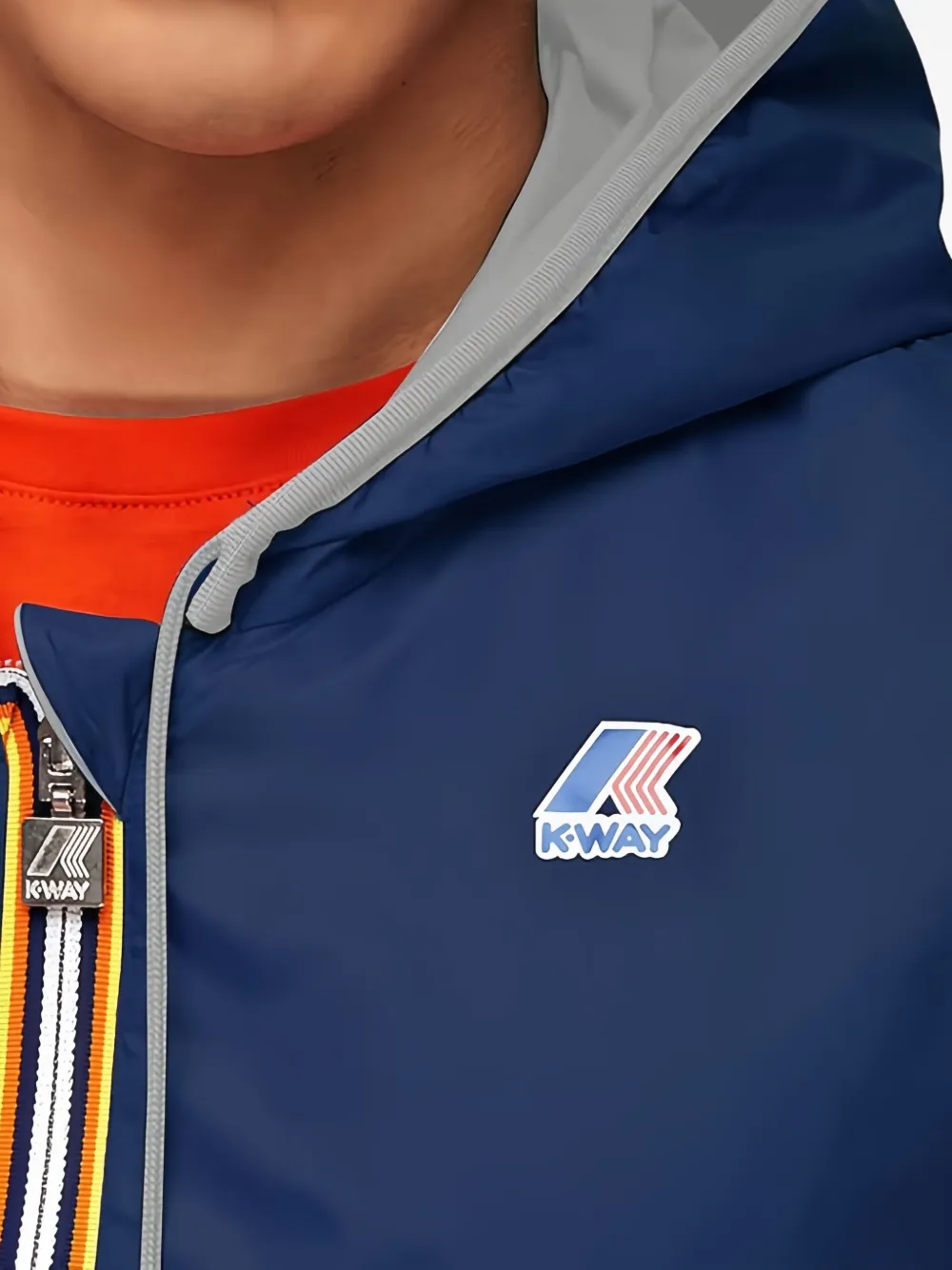 K-Way Jack met capuchon Blauw