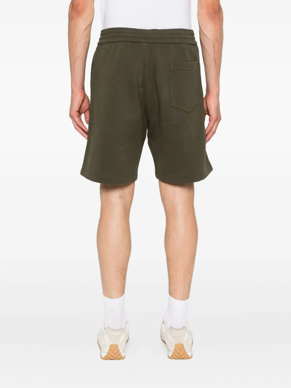 Givenchy elastic-waistband cotton shorts Groen