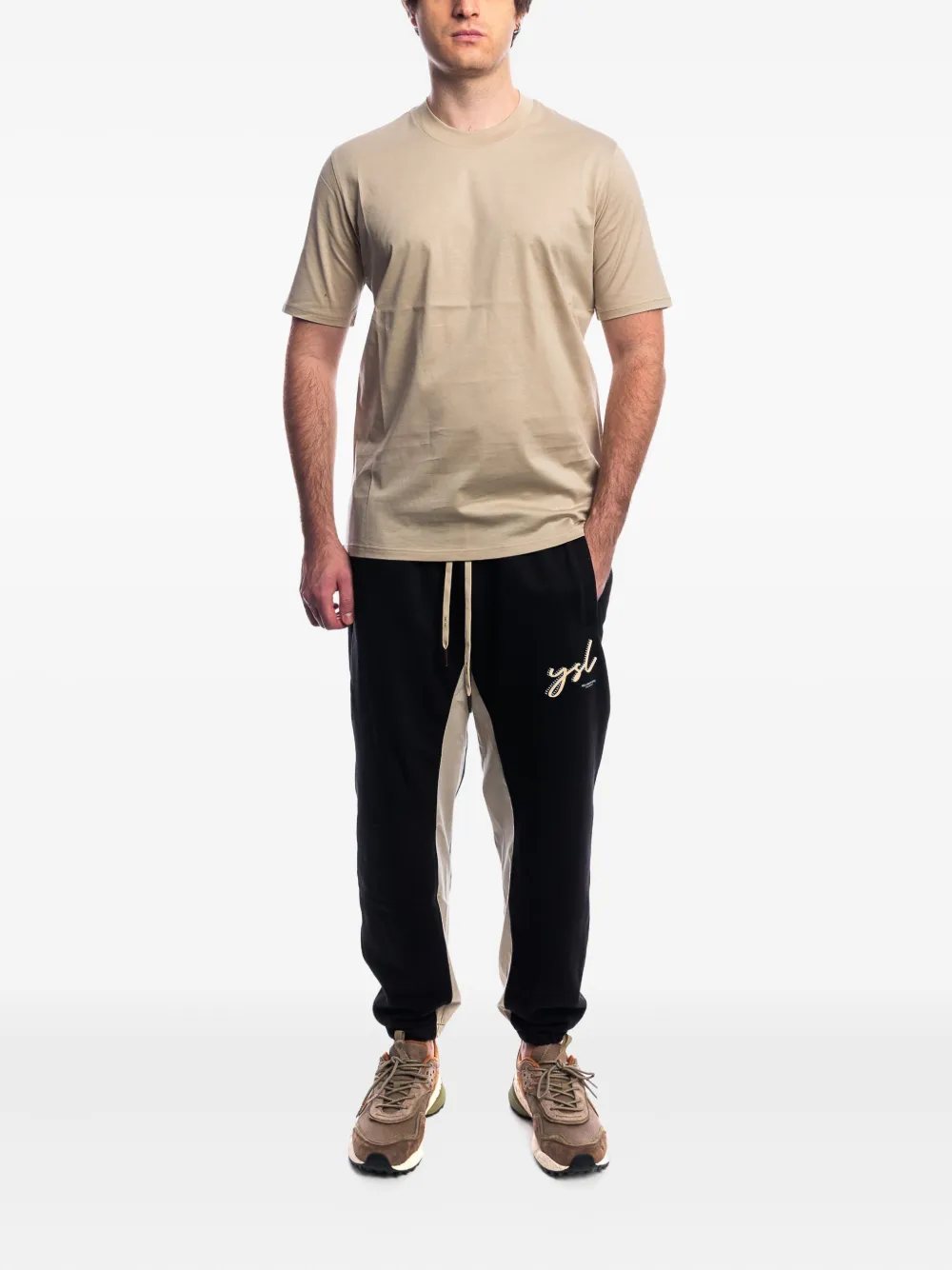 YES LONDON T-shirt met ronde hals Beige