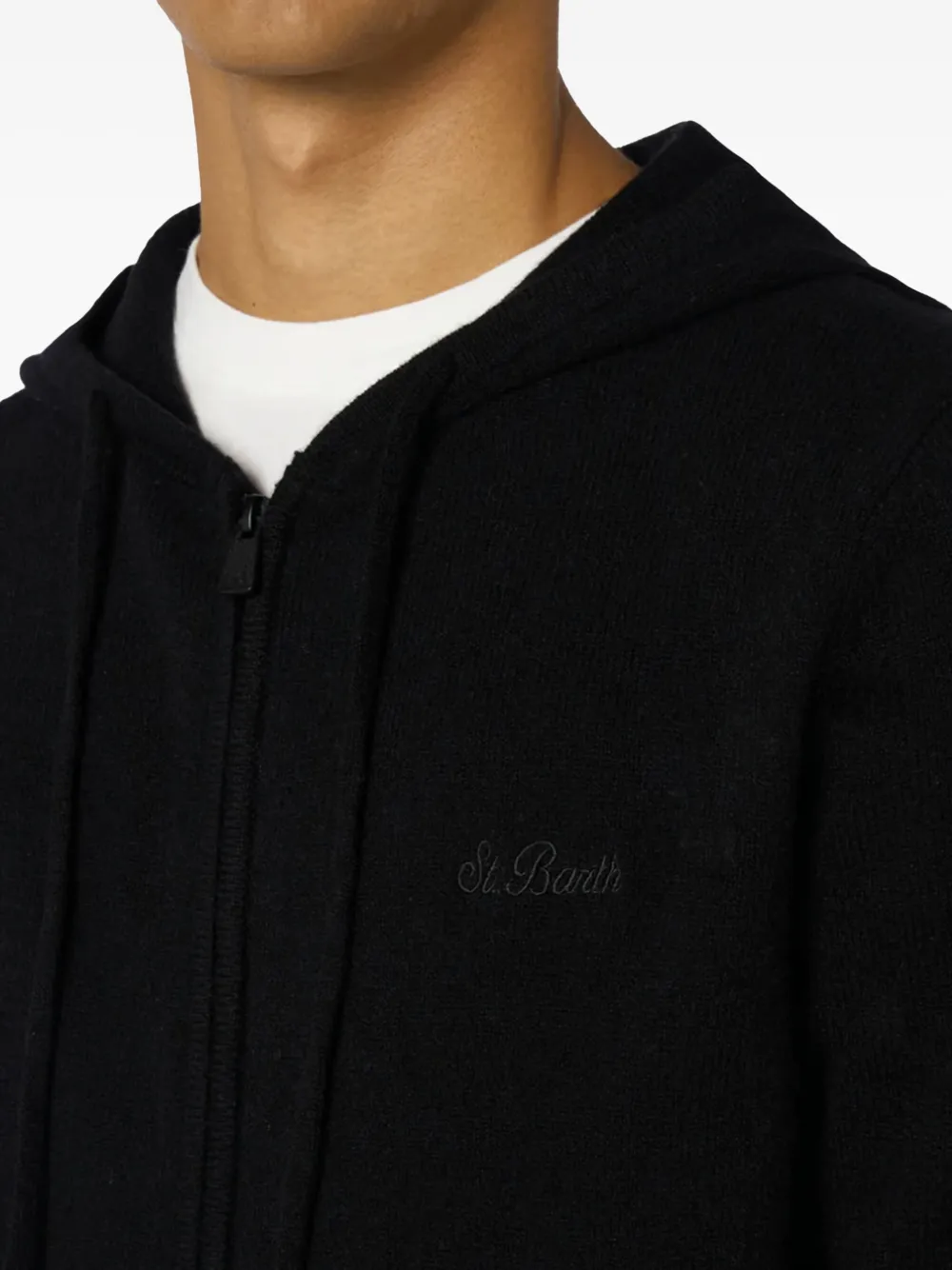 MC2 Saint Barth zip-up hoodie Zwart