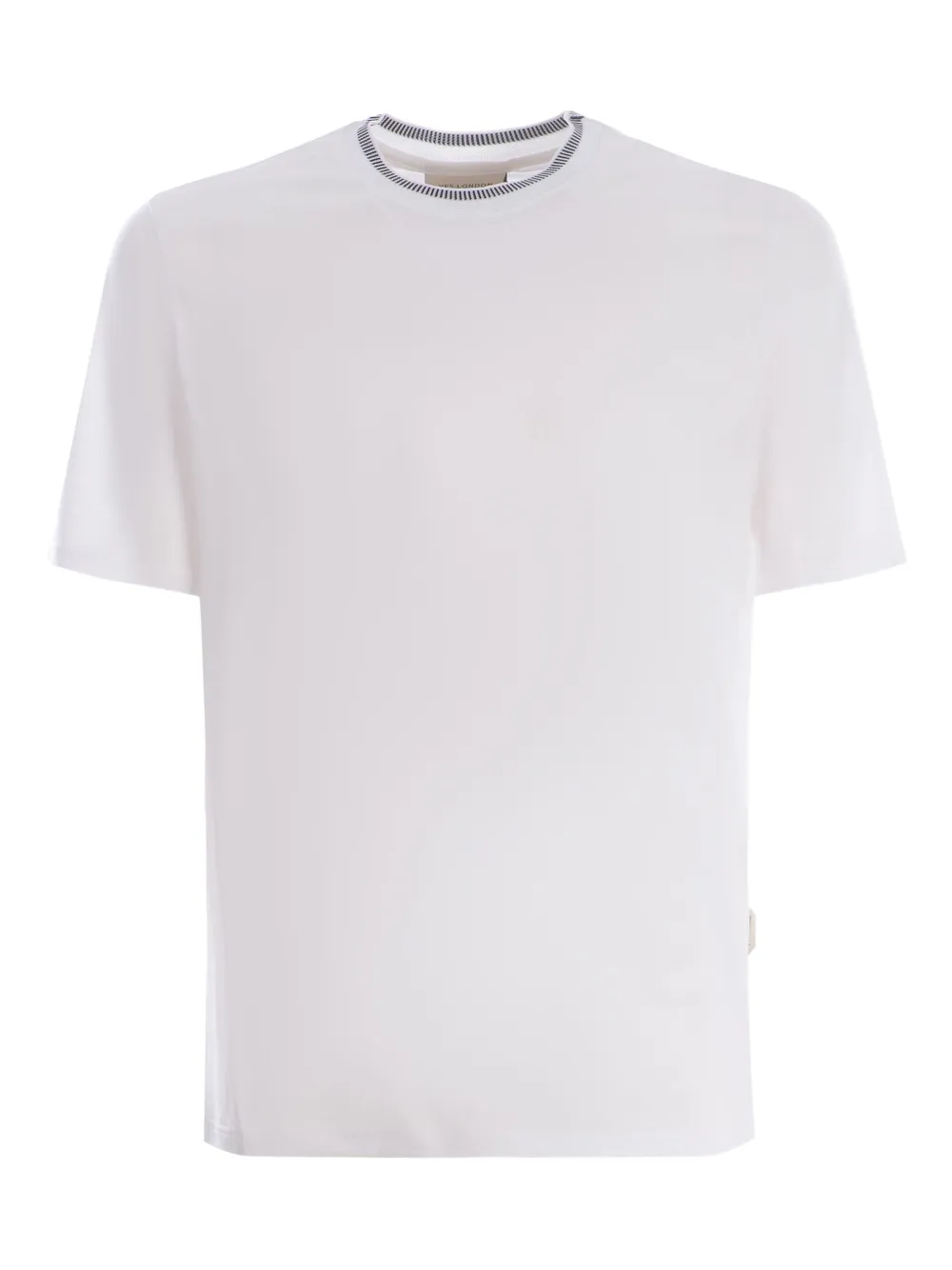 YES LONDON striped-trimmed T-shirt | White | Image 1