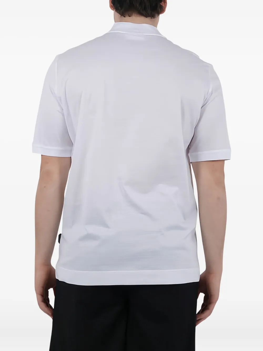 YES LONDON zip-neck T-shirt - Wit
