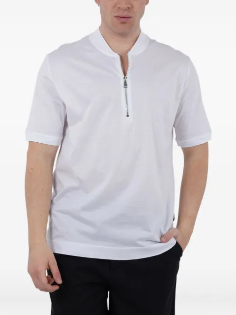 YES LONDON zip-neck T-shirt