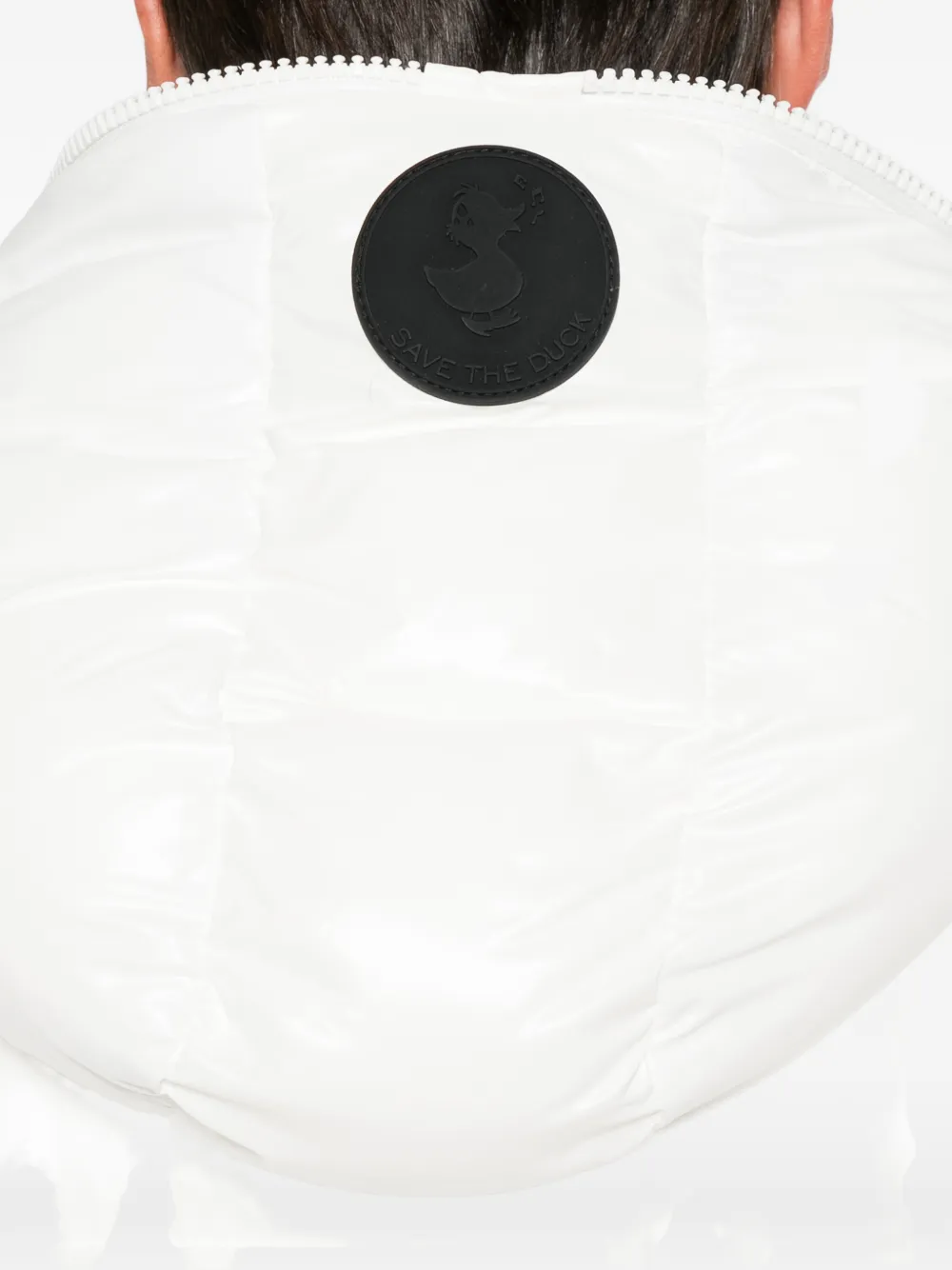 Save The Duck quilted hooded jacket Wit