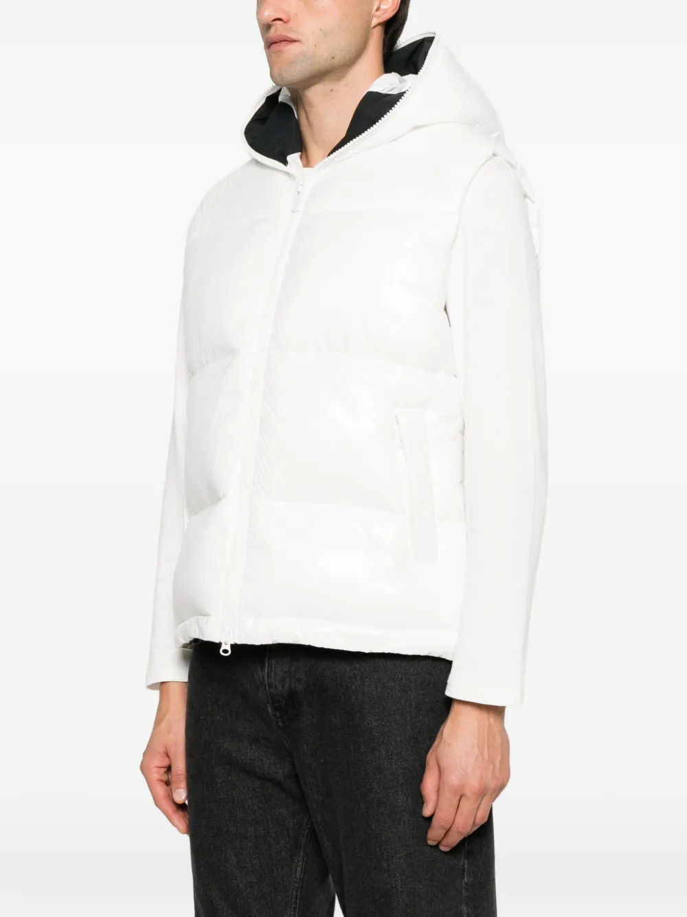 Save The Duck quilted hooded jacket Wit