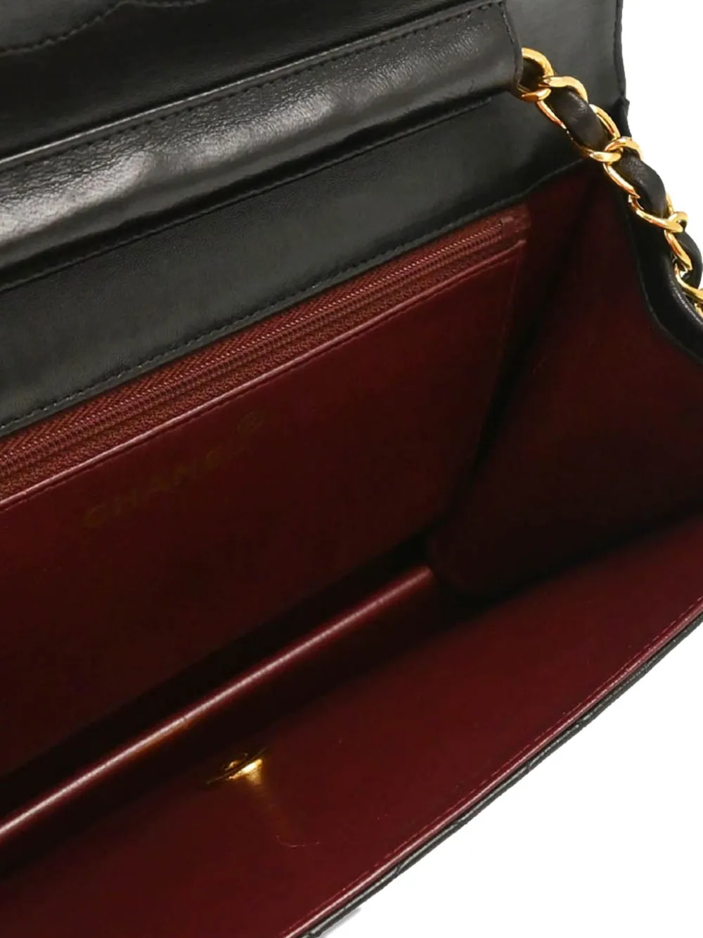 Pre-owned Chanel 1998 Turnlock Shoulder Bag In Black
