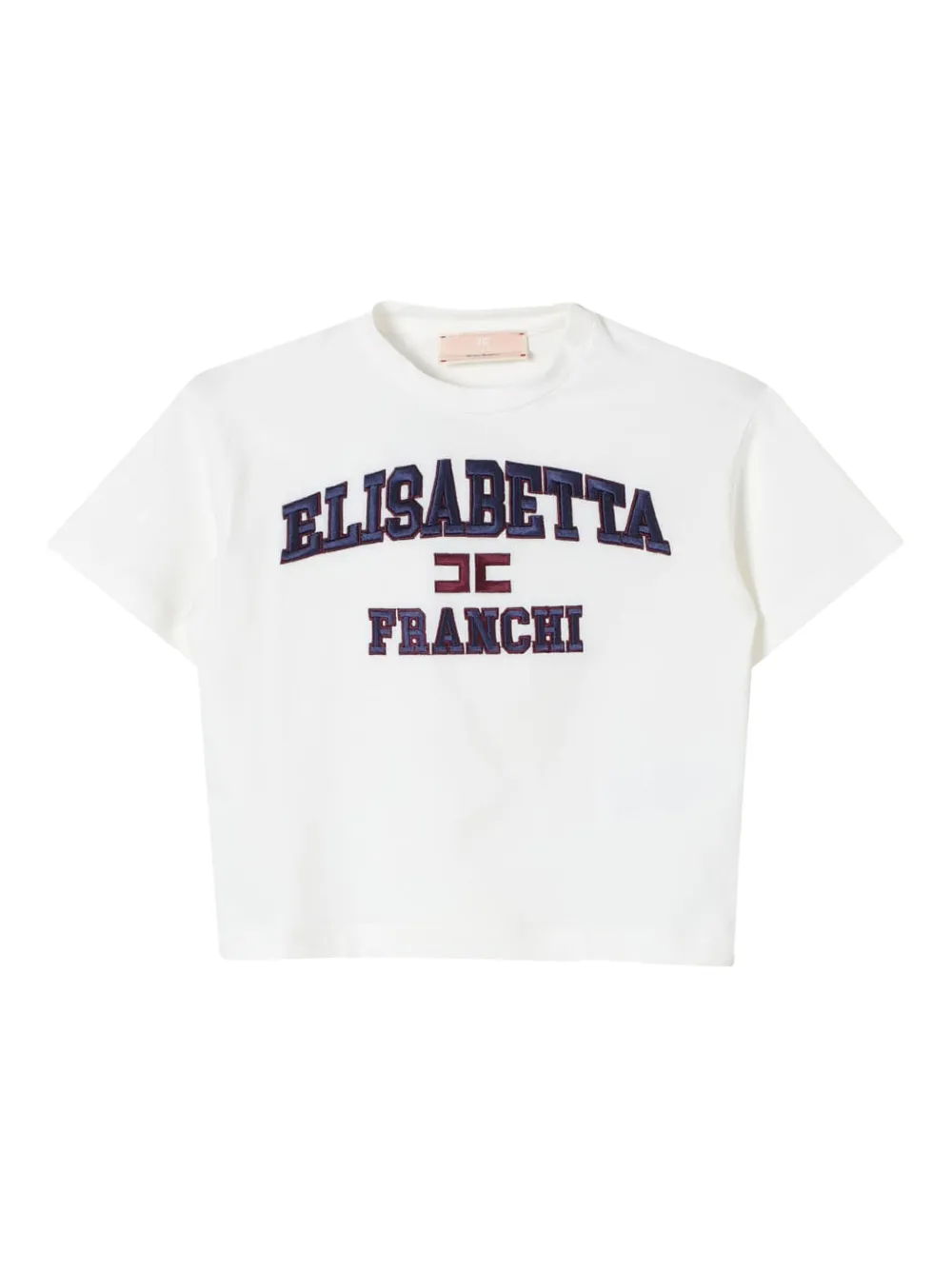 Elisabetta Franchi Kids embroidered-logo T-shirt Wit