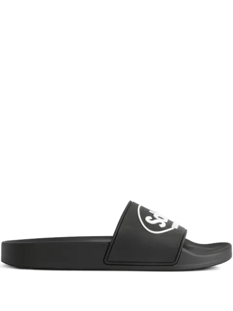 Balenciaga x Scholl logo slides