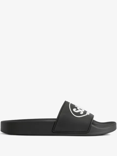Balenciaga x Scholl logo slides