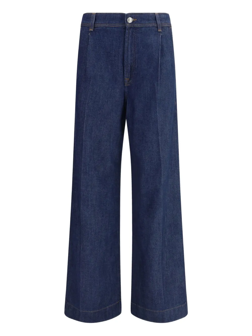 7 For All Mankind High Rise Wide Leg Pants In Halona In Blue