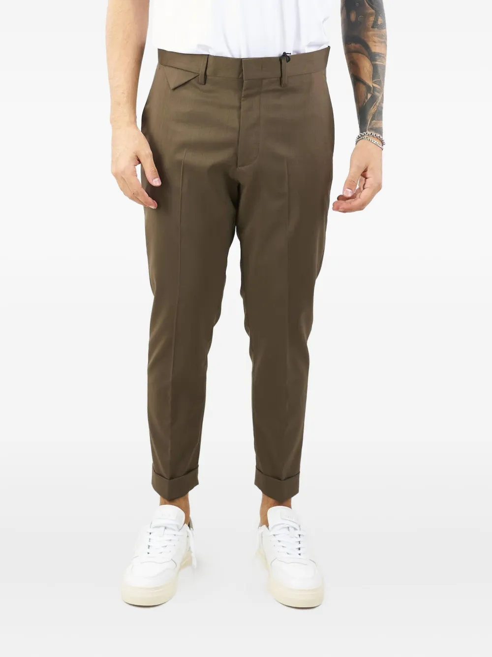 Low Brand Cooper cuffed trousers Bruin